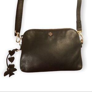 Tory Burch black leather mini bag crossbody authentic
